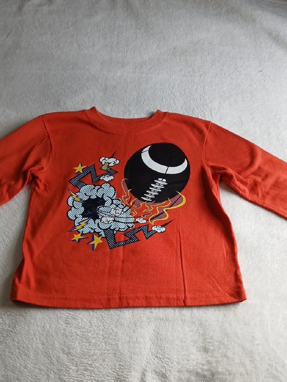 Garanimals Orange Long-Sleeve Football Graphic Tee